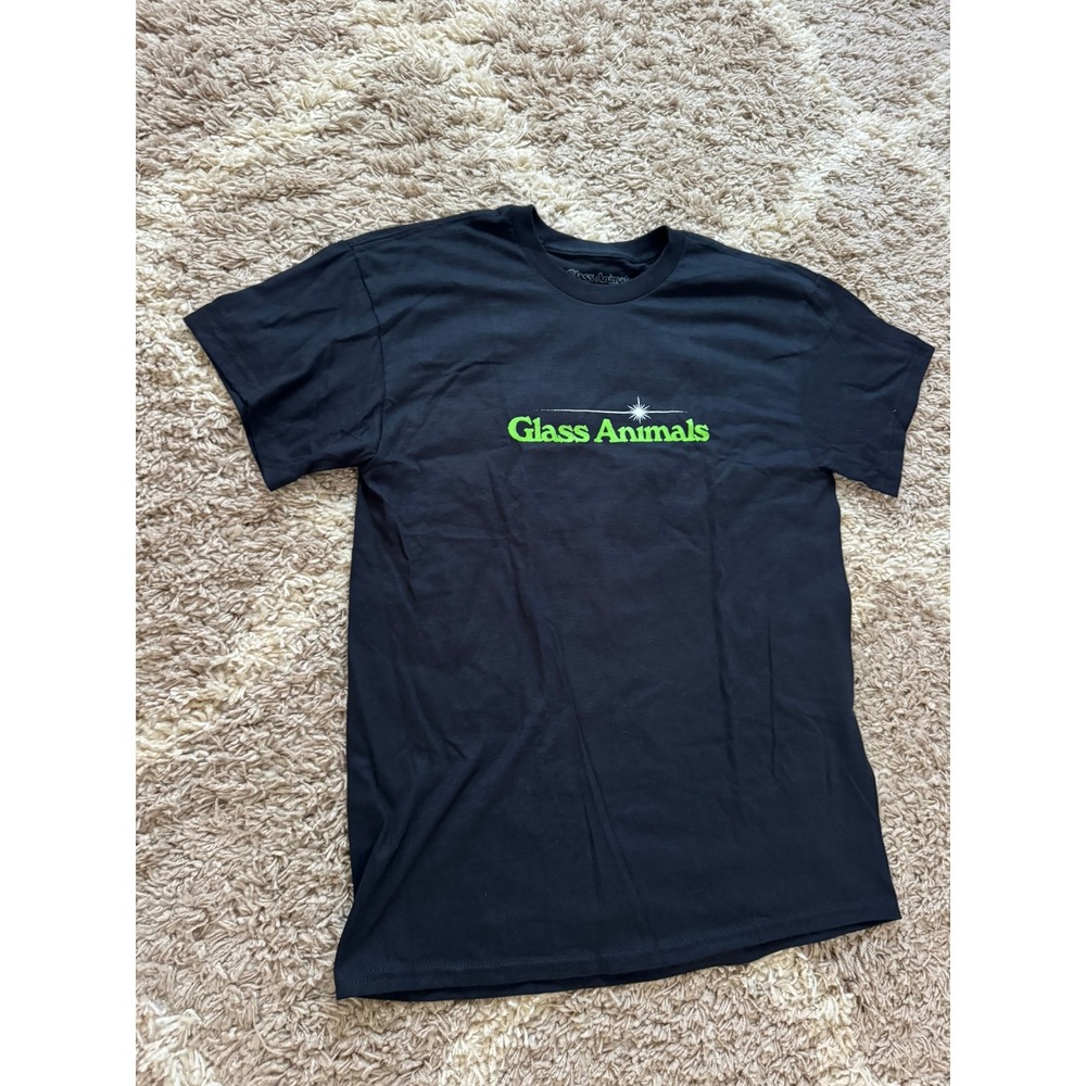 Glass Animals Tour of Earth 2024 Concert T-Shirt Black Neon Green Mens Medium